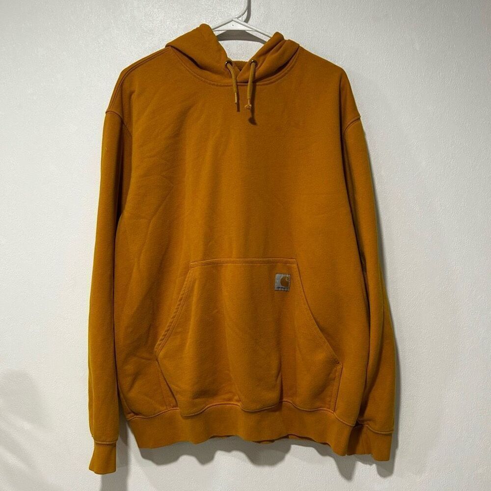 Carhartt Loose Fit Midweight Hoodie Mustard Gold Size L Workwear Streetwear
